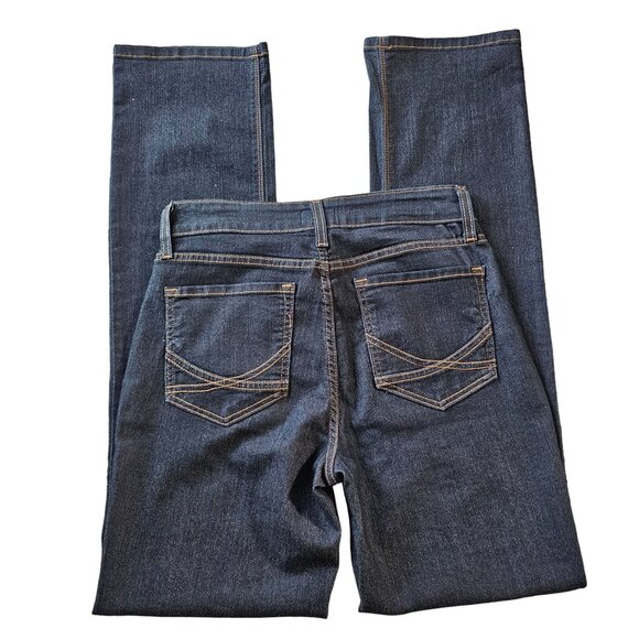 NYDJ Marilyn Straight leg Dark Wash Jean's Pants size 4 - Picture 3 of 13